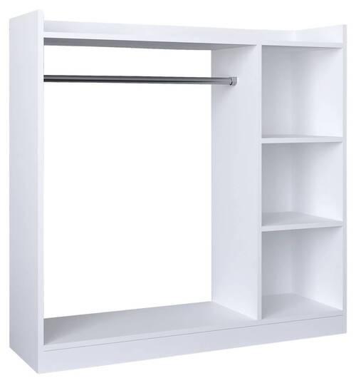 Regal mit Kleiderstange Palosa B: 124 cm Weiß