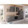 Küchenblock Ip4050 - Dunkelgrau/Eichefarben, Design, Holzwerkstoff (330cm) - Impuls