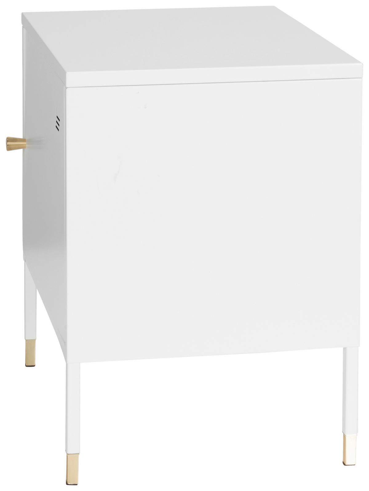 Sideboard 45 Cm Umeo Weiß - Weiß, Basics, Metall (45/50/35cm) - MID.YOU