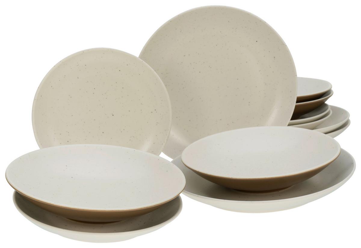 Tafelservice Sand Dunes Steinzeug 4 Pers. Geschirr Set - Multicolor, Trend, Keramik (27cm) - Creatable
