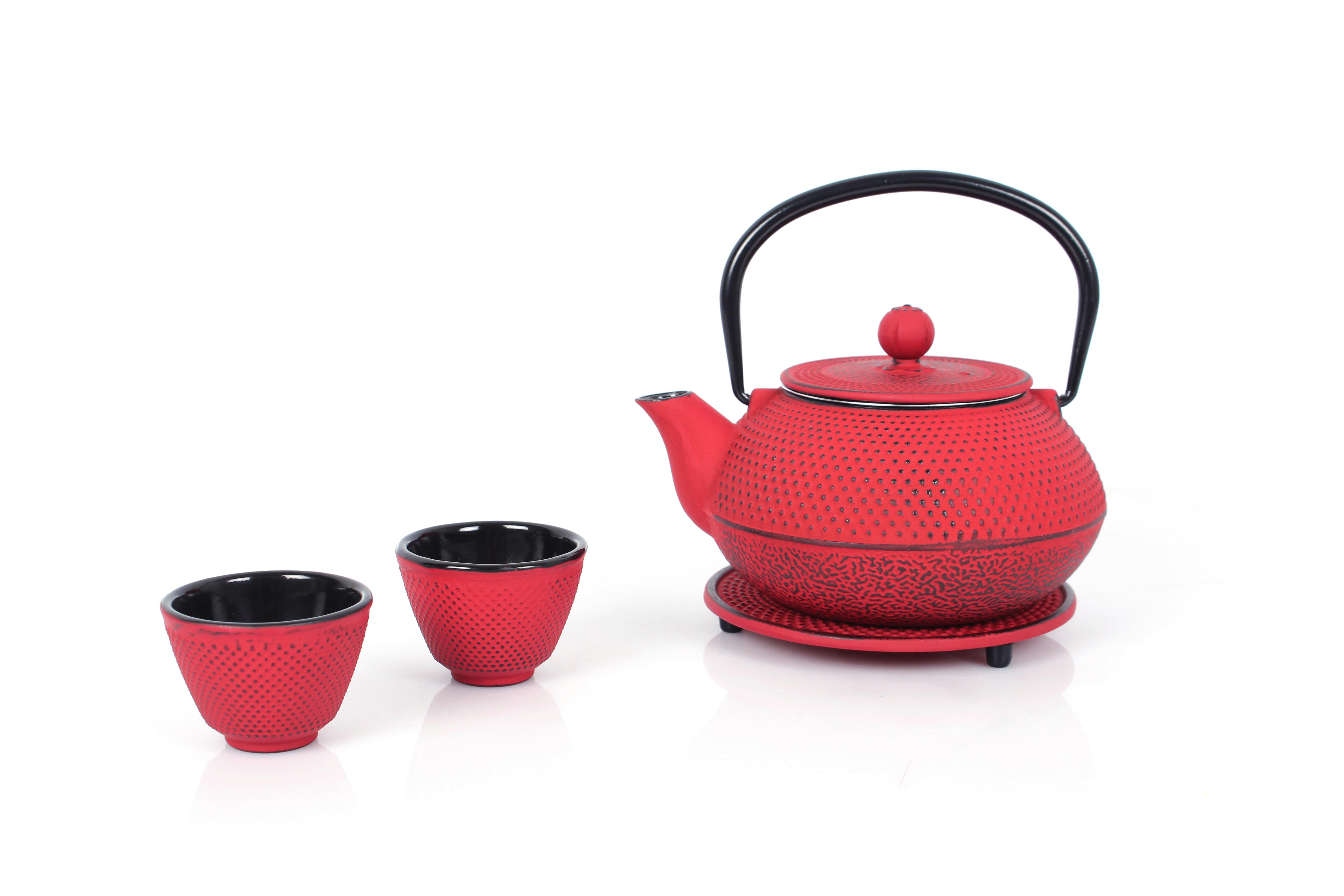 Teekannenset Ew-Ge-1605r - Rot, Basics, Metall (800ml) - Echtwerk