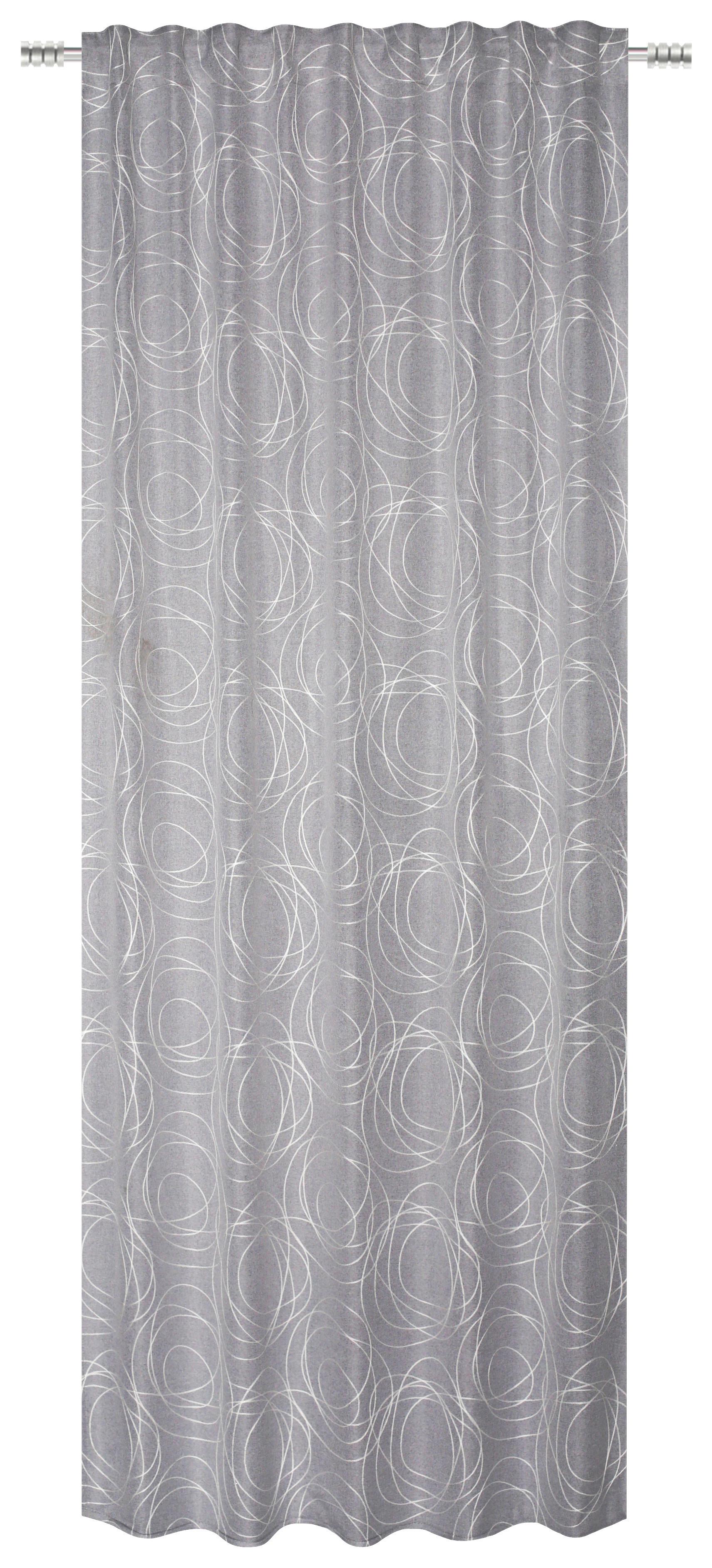 Fertigvorhang Rachel I - Grau, MODERN, Textil (135l) - Luca Bessoni