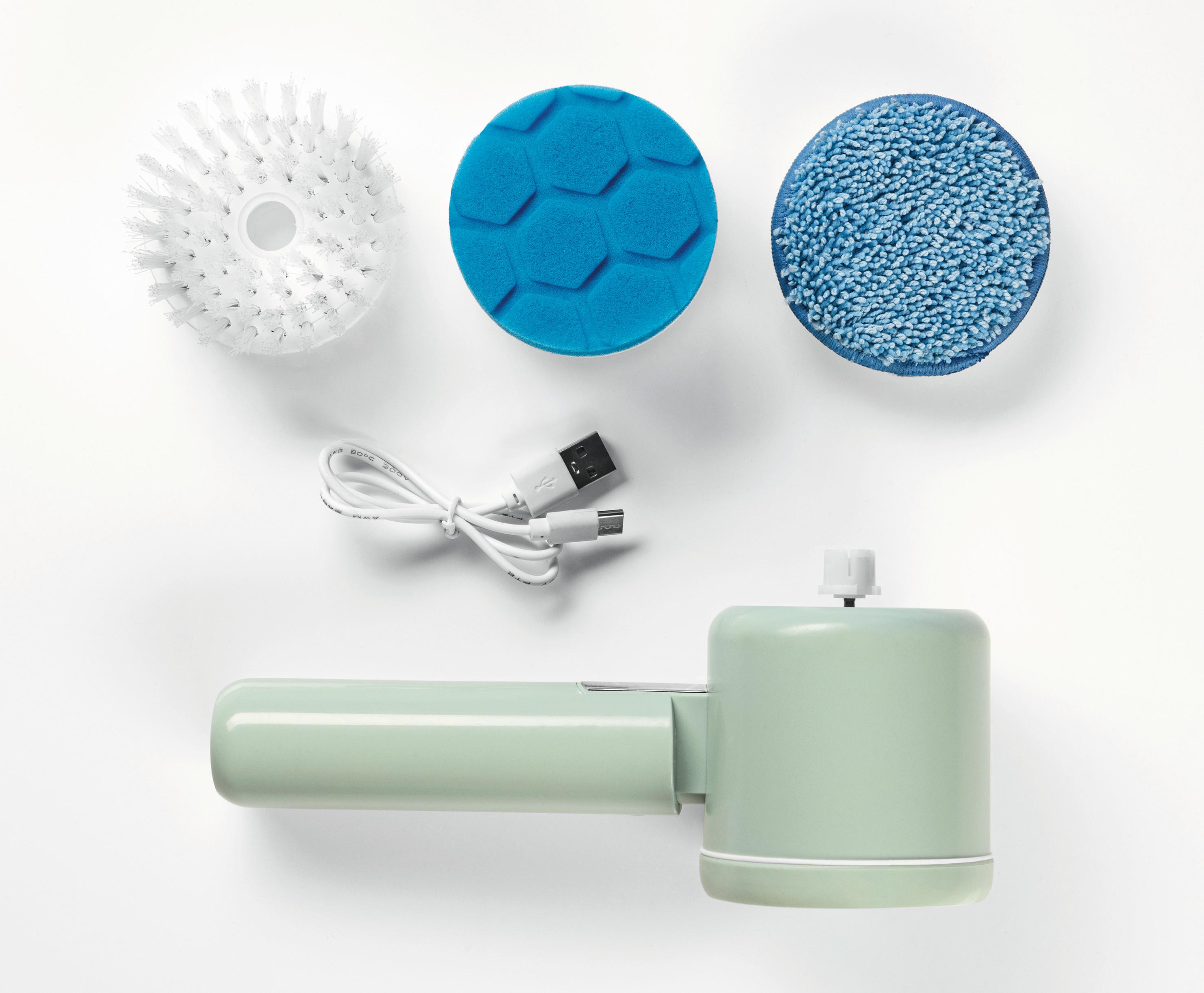 Reinigungsbürste, 5v 13380 Cm Akku-Reinigungsbürste - Mintgrün, Basics, Kunststoff (21/7/12cm)