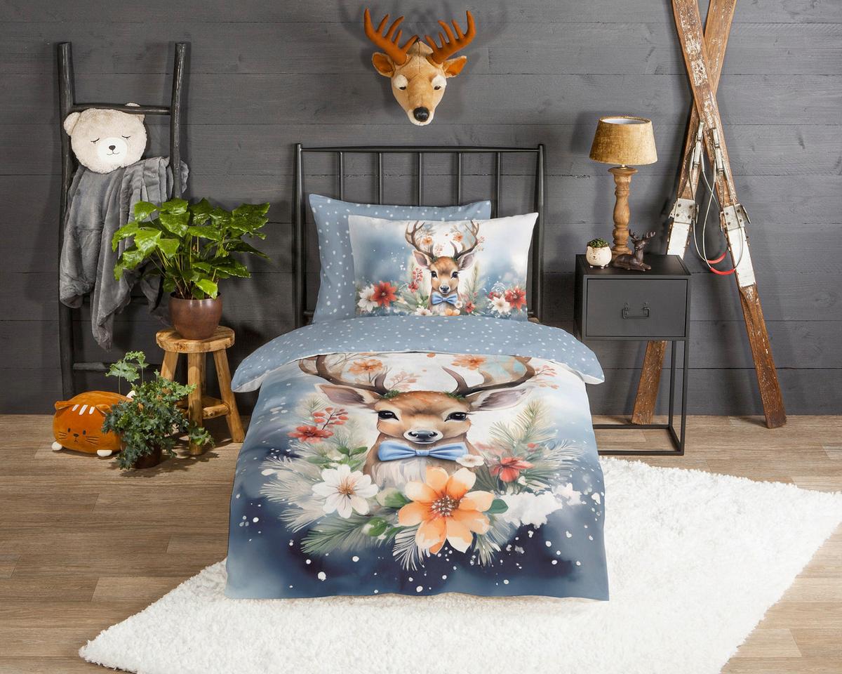 BETTWÄSCHE CUPID - Blau/Multicolor, Basics, Textil (140/200cm)