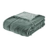 Kožešinová deka Livi, 130/170cm - jadeitově zelená, Moderní, textil (130/170cm) - Premium Living