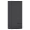 Drehtürenschrank Costa Grau B: 91 cm - Grau, MODERN, Holzwerkstoff (91/197/54cm) - Rauch Möbel