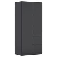 Drehtürenschrank Costa Grau B: 91 cm - Grau, MODERN, Holzwerkstoff (91/197/54cm) - Rauch Möbel