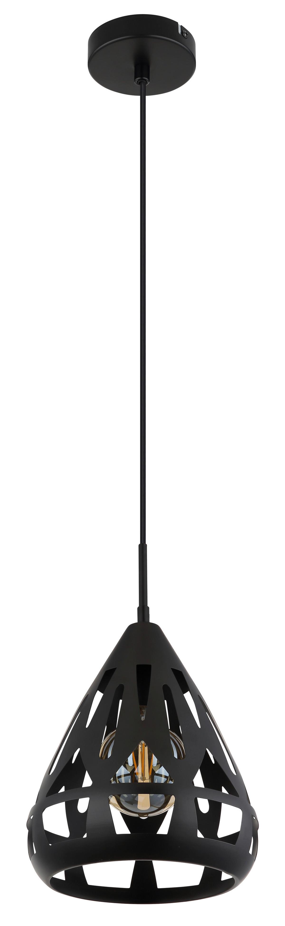 Hängeleuchte 15889h - Schwarz, Basics, Kunststoff/Metall (23/120cm) - Globo