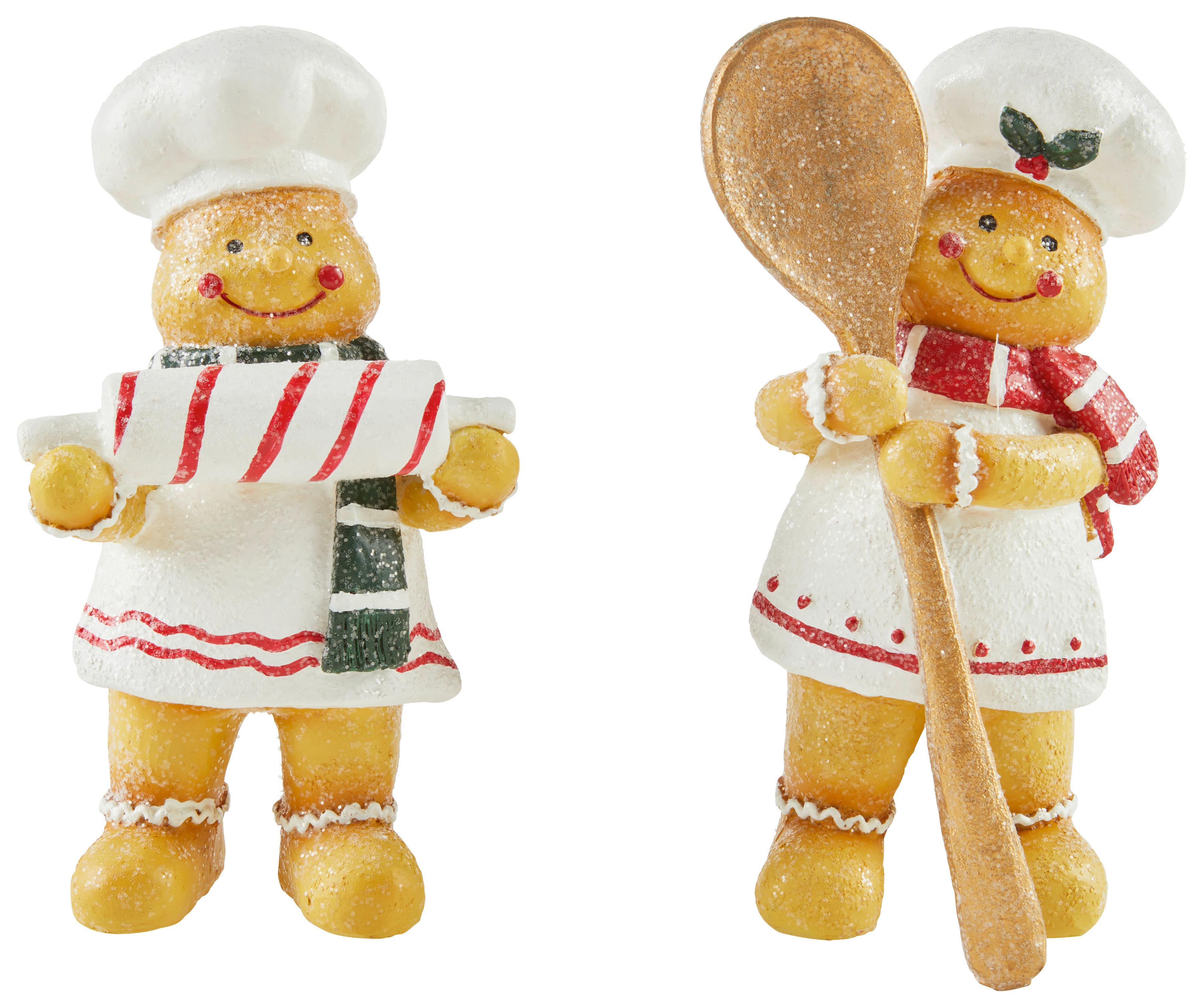 Karácsonyi Figura Levi - bézs/fehér, Konventionell, műanyag (10/9/18cm) - Luca Bessoni