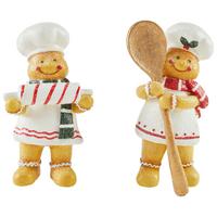 Karácsonyi Figura Levi - bézs/fehér, Konventionell, műanyag (10/9/18cm) - Luca Bessoni