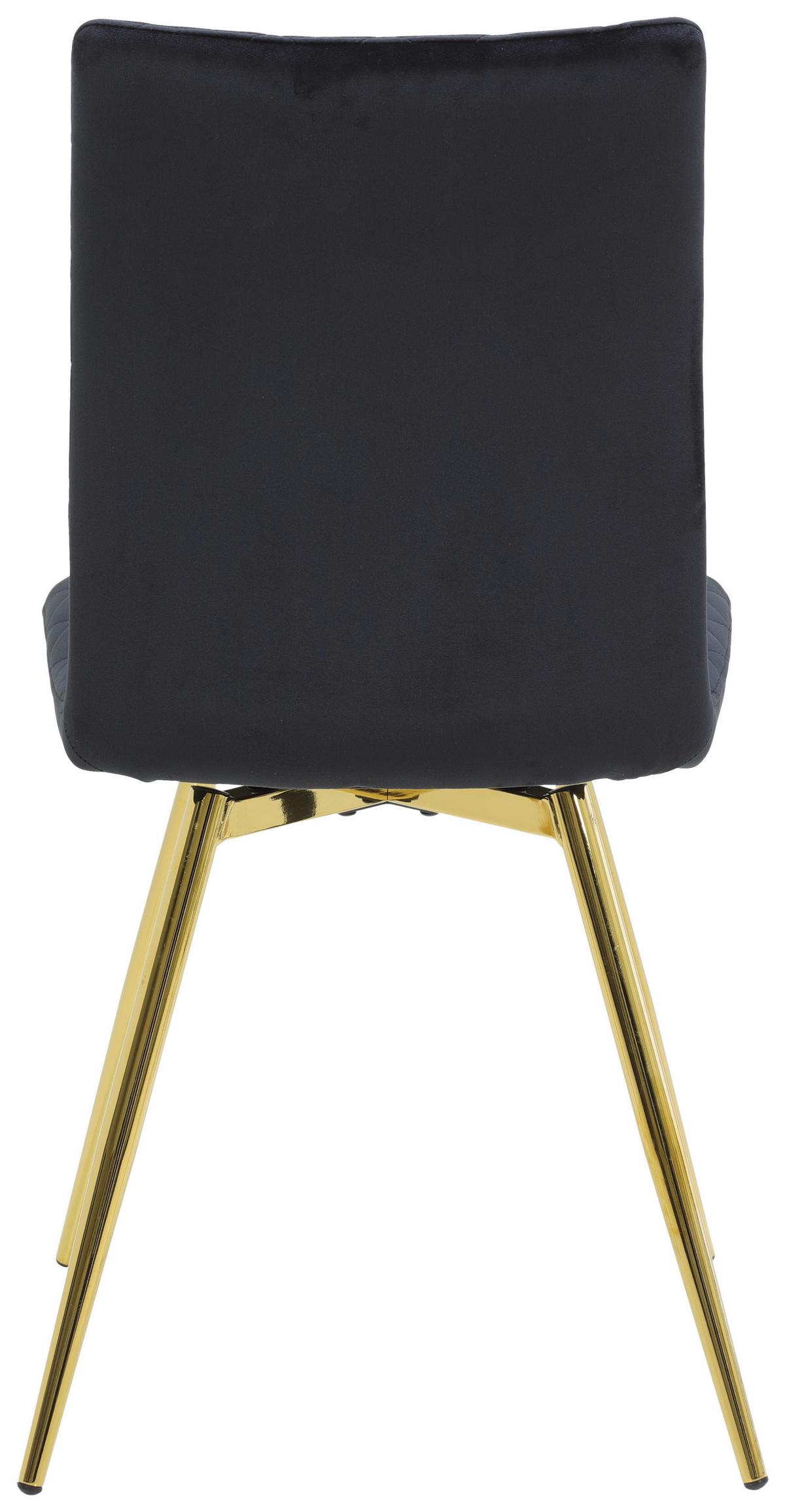Židle Selena S - černá/barvy zlata, Konvenční, kov/textil (45/90/57cm) - Mömax