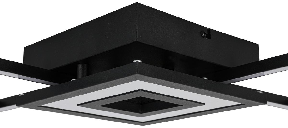 Led Mennyezeti Lámpa Charlotta - fekete, Basics, műanyag/fém (27,8/66/7cm) - Luca Bessoni
