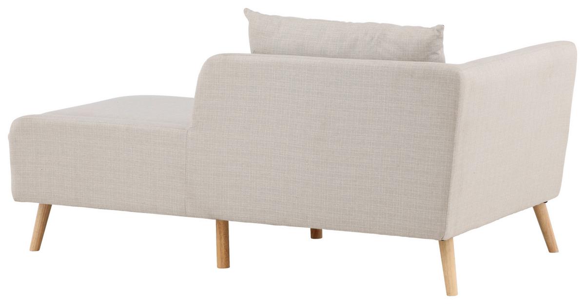 Récamiere Tacoma - Beige, Design, Holz/Textil (174/80/93cm) - Livetastic