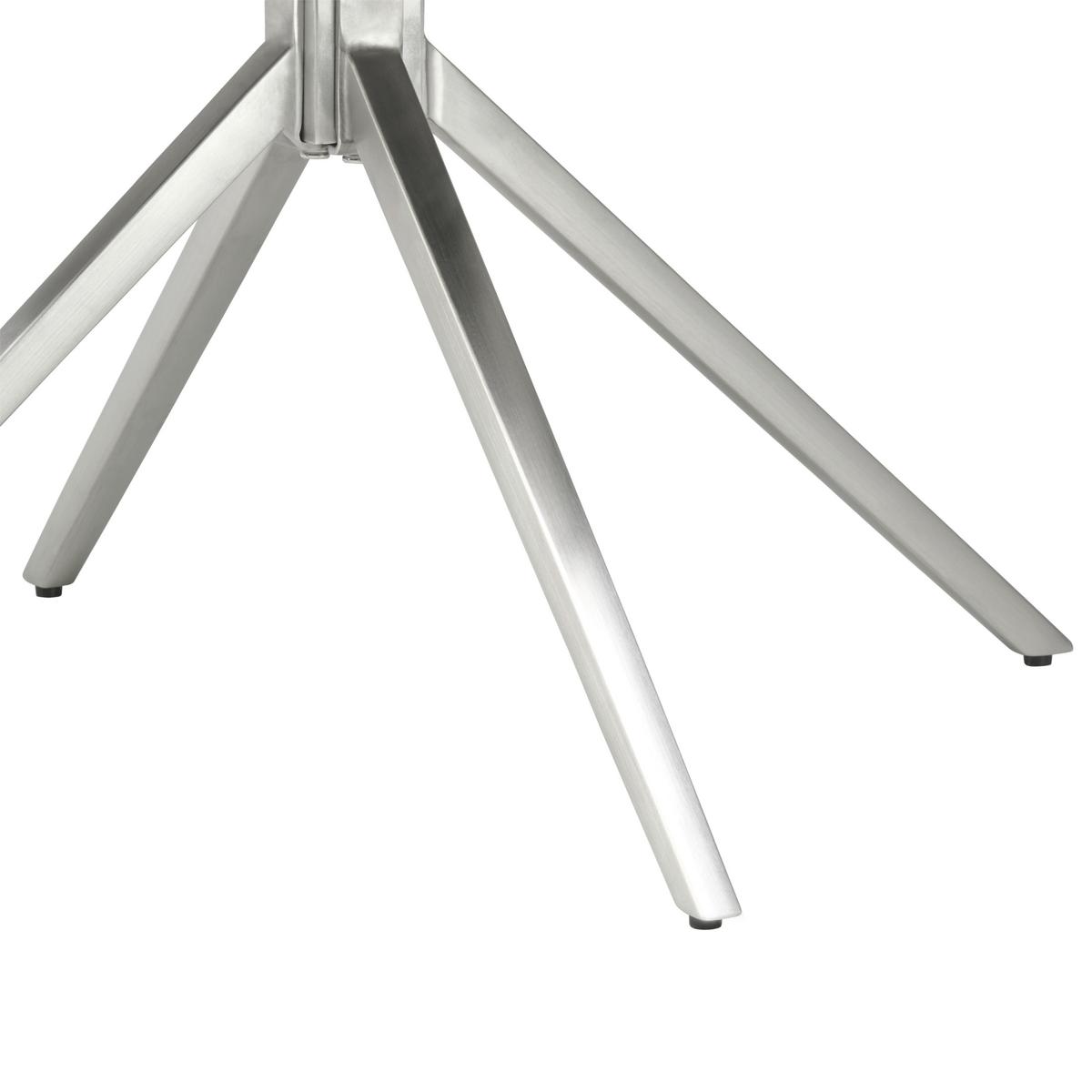 Armlehnstuhl Bathia Beige, Sitzfl. 360° drehbar - Edelstahlfarben/Beige, KONVENTIONELL, Textil/Metall (61/89/63cm) - Livetastic