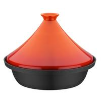 Schmortopf Orange/Schwarz - Schwarz/Orange, Basics, Keramik/Metall (30cm) - GSW