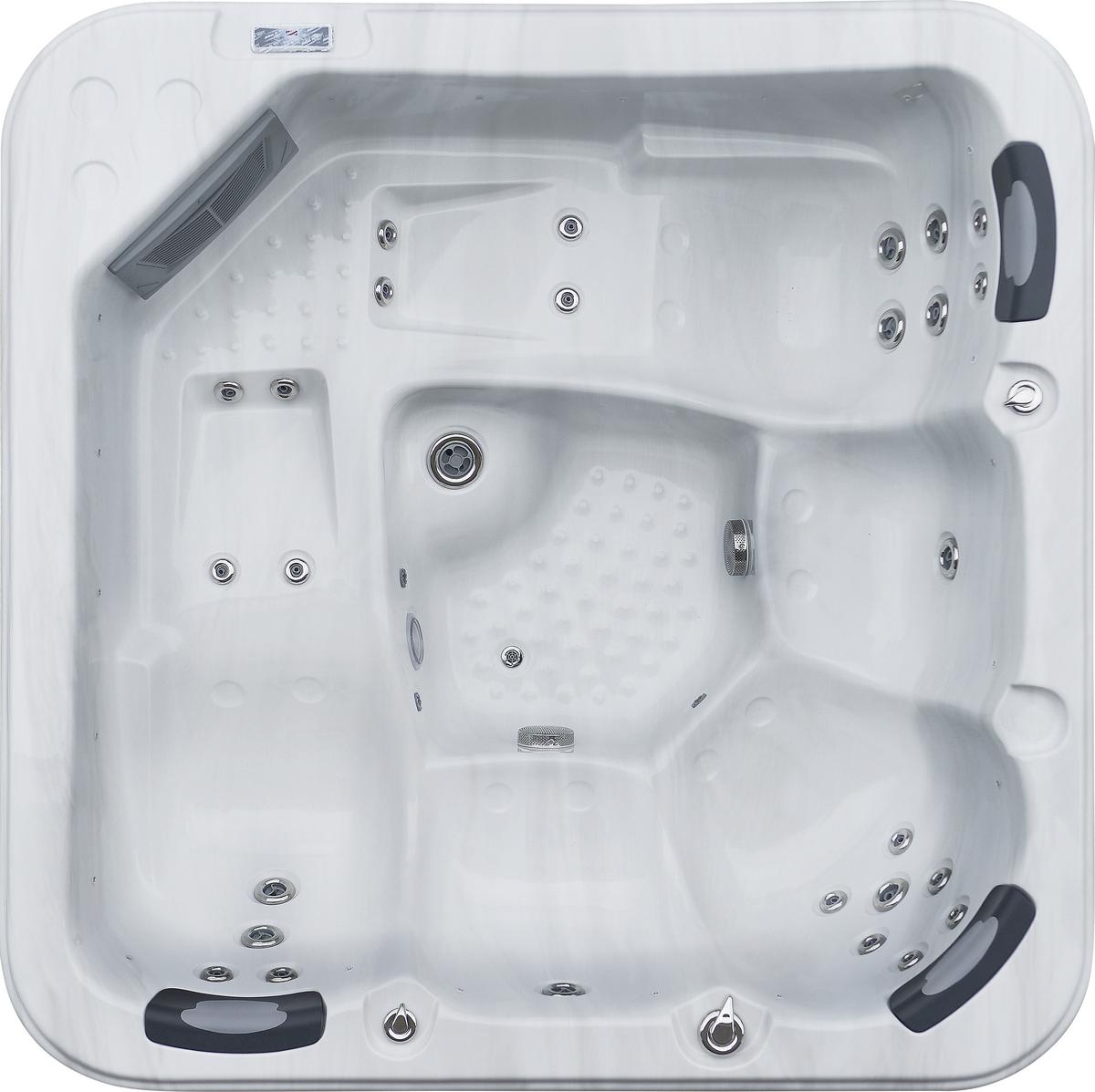 Whirlpool Acryl Capri 216x92x216 cm - Weiß/Grau, Design, Holz/Kunststoff (216/92/216cm)