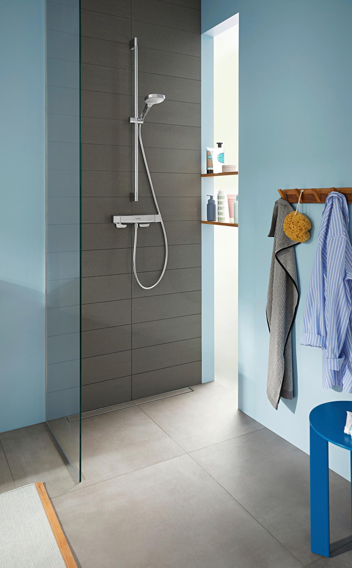 Brausegarnitur Hansgrohe Weiß/ Chromfarben 3-Fach verstellbar - Chromfarben/Weiß, Basics (12,9/95,9/23,7cm) - Hansgrohe