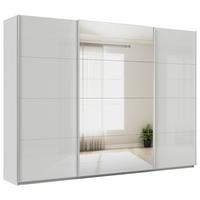 Tolóajtós Szekrény Feldkirch 315/229 Cm - ezüst/magasfényű szürke, Modern, faalapú anyag/Üveg (315/229/62cm)