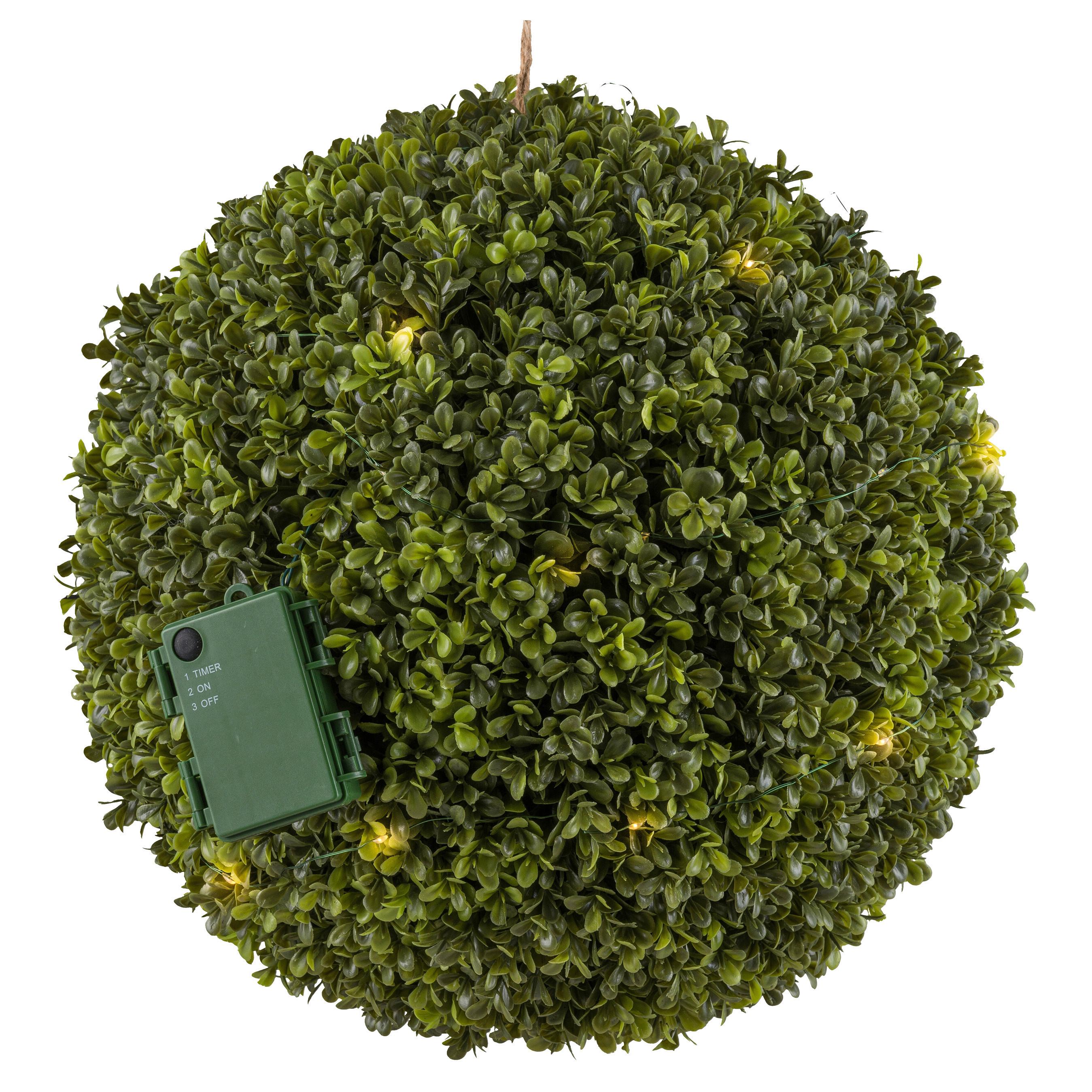 Kunstpflanze Buchsbaum H: 35 cm - Grün, Design, Kunststoff (35cm) - P & B