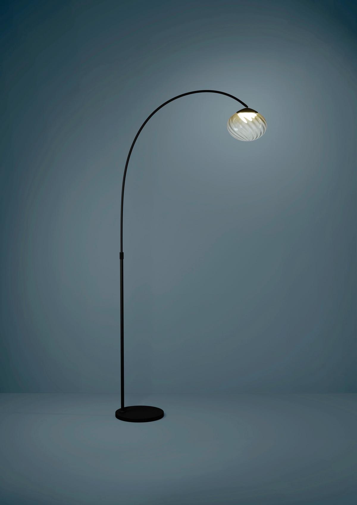 STOJACIA LED LAMPA PANTOJA - čierna/horčicovožltá, Basics, kov/sklo (92/24/160cm) - Eglo