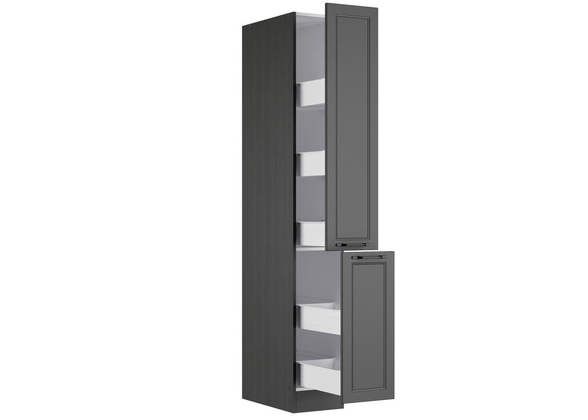 Apothekerschrank Meran B: 30 cm Grau - Grau, LIFESTYLE, Holzwerkstoff (30/200/60cm) - Held