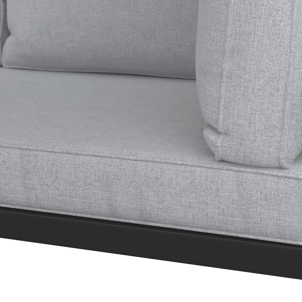 Záhradná sedacia súprava PERGOLINA - sivá/svetlosivá, Modern, kov/textil (194/245cm) - Bessagi Garden