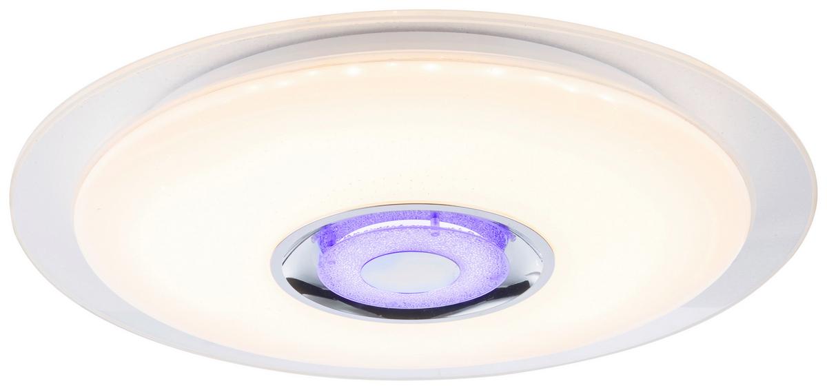 Led-deckenleuchte Ø 47,5 Cm Mit Farbwechsler Und Bluetooth - Opal/Weiß, MODERN, Kunststoff/Metall (47,5/5,7cm)