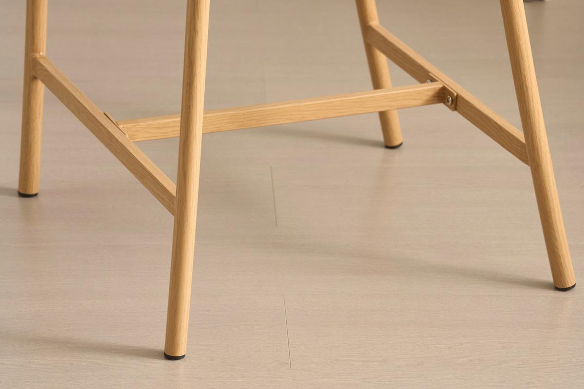 Barhocker Boucle Taupe/Eichefarben B: 54 cm - Taupe/Eichefarben, MODERN, Holz/Textil (54/94,5/54,5cm) - Livetastic
