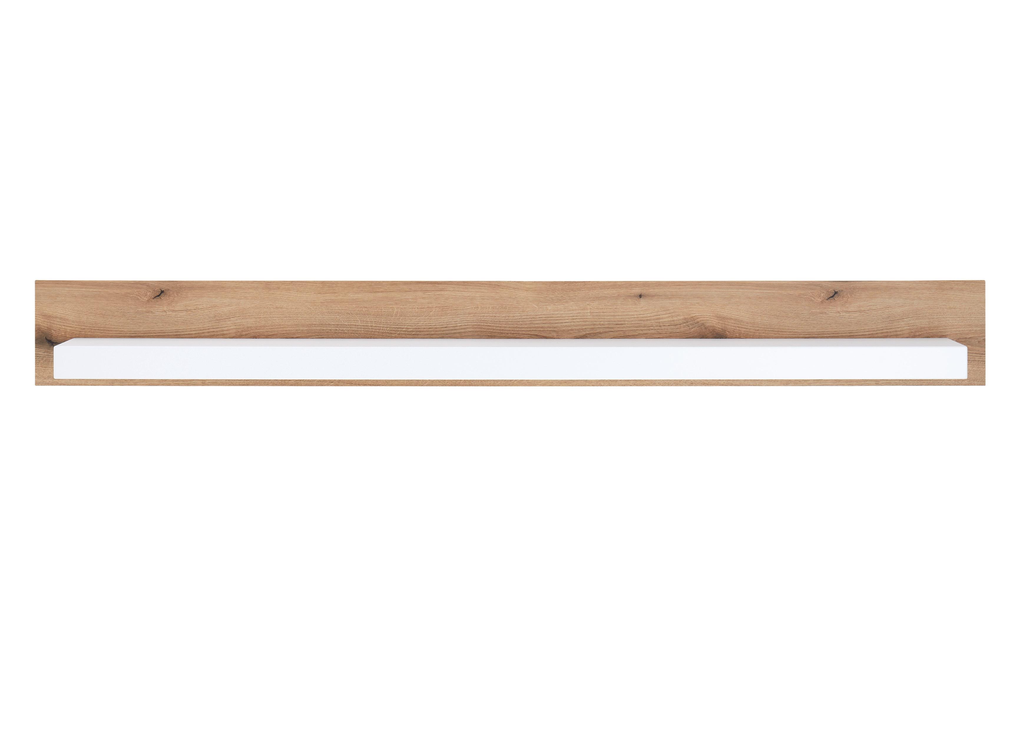 Wandboard Brixen Weiß/Eichefarben B: 198cm - Eichefarben/Weiß, Design, Holzwerkstoff (198/21/20cm) - MID.YOU