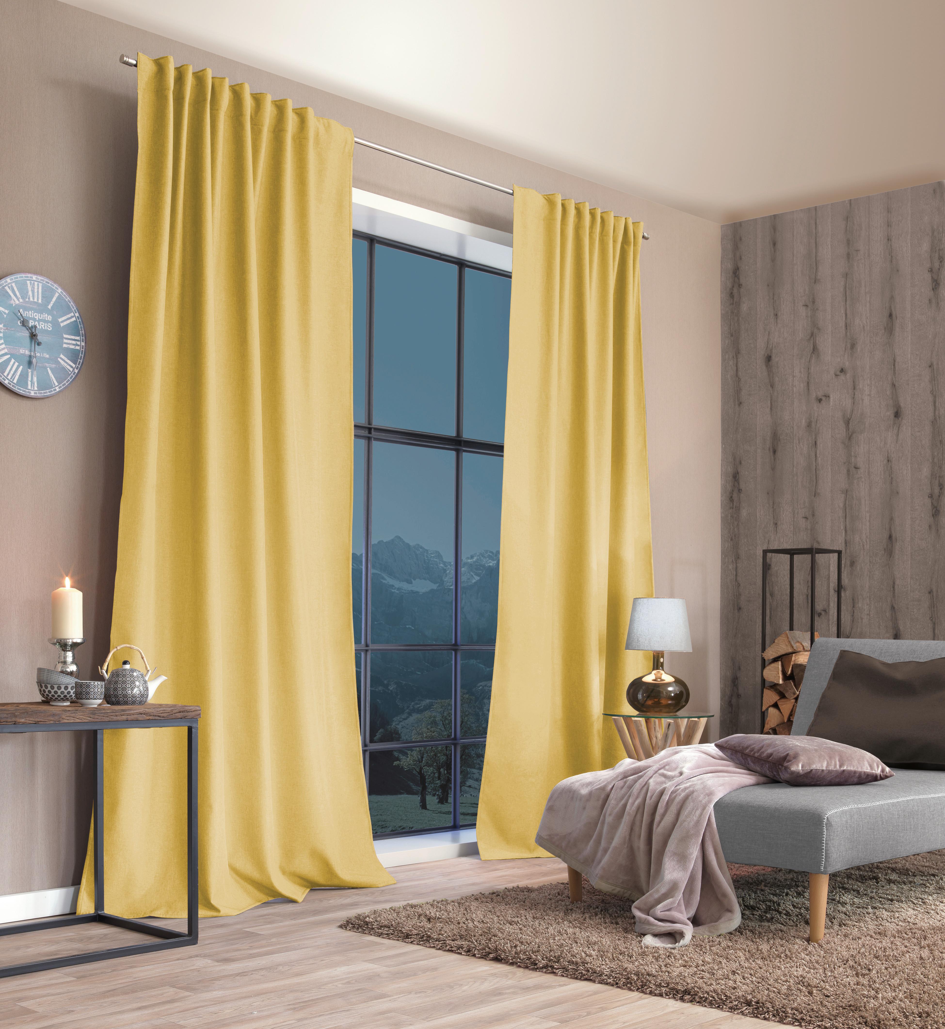 Wärmeschutzvorhang Eskimo Gelb B: 135 cm - Gelb, Basics, Textil (135/225cm) - Schmidt W. Gmbh