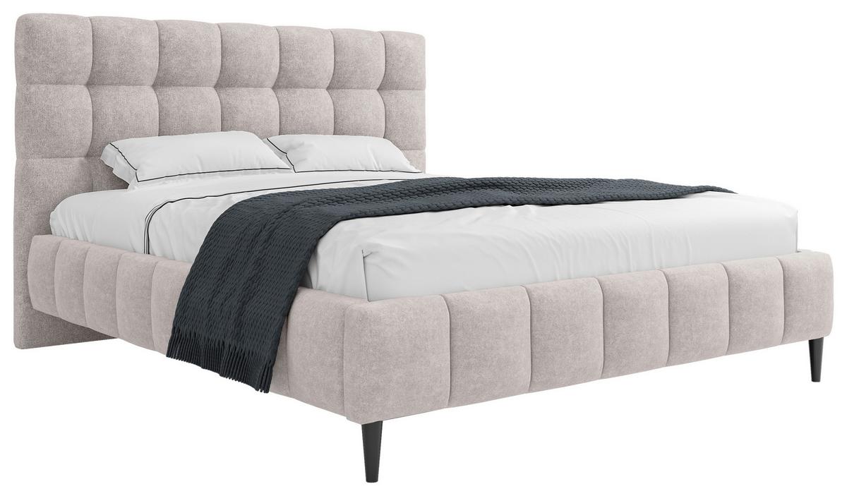 Polsterbett mit Lattenrost 140x200 cm Magic Beige - Beige/Schwarz, MODERN, Holzwerkstoff/Textil (140/200cm) - MID.YOU