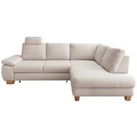 Eckschlafsofa Positano. Beige S: 261x206 Cm - Wildeiche/Beige, MODERN, Textil (261/206cm) - Livetastic