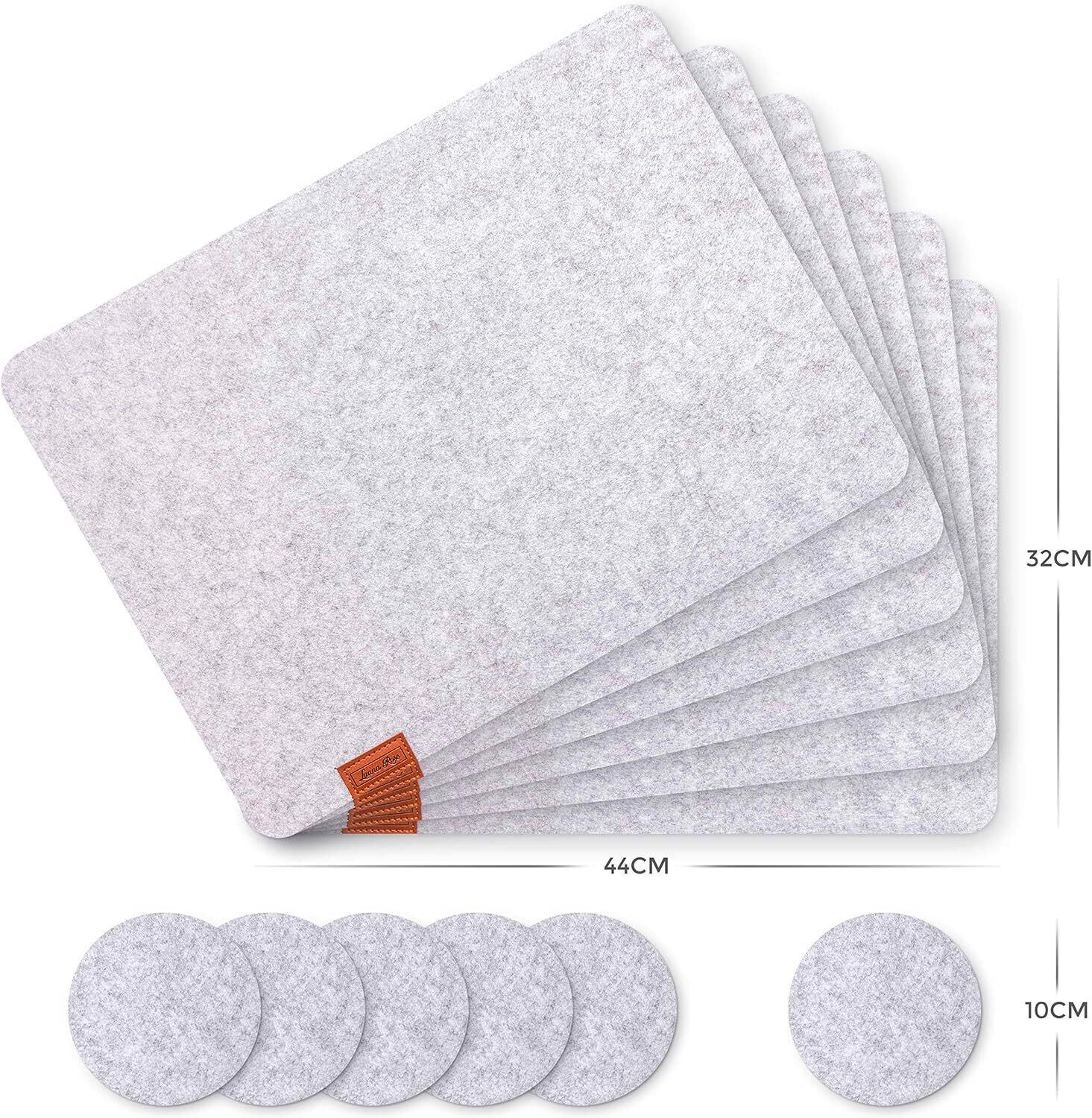 Tischset Luana Rose - Grau, Basics, Textil (44/32/0,5cm)