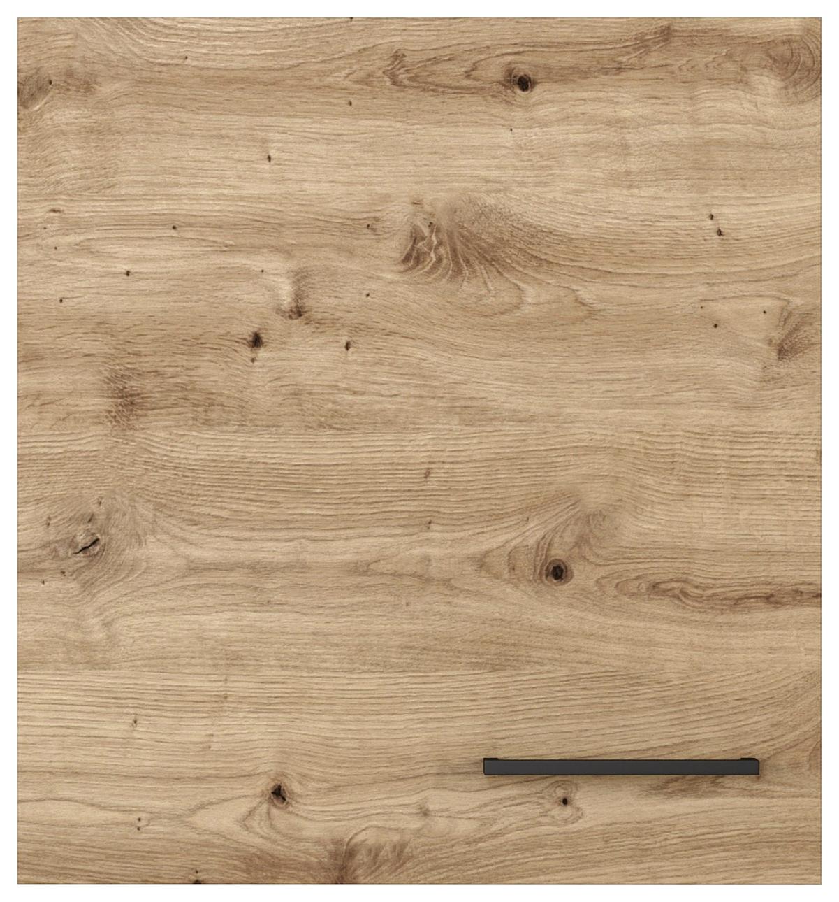 HORNÁ KUCHYNSKÁ SKRINKA CARA H 50 - čierna/dub artisan, Konventionell, kov/kompozitné drevo (50/54,8/32cm) - FlexWell