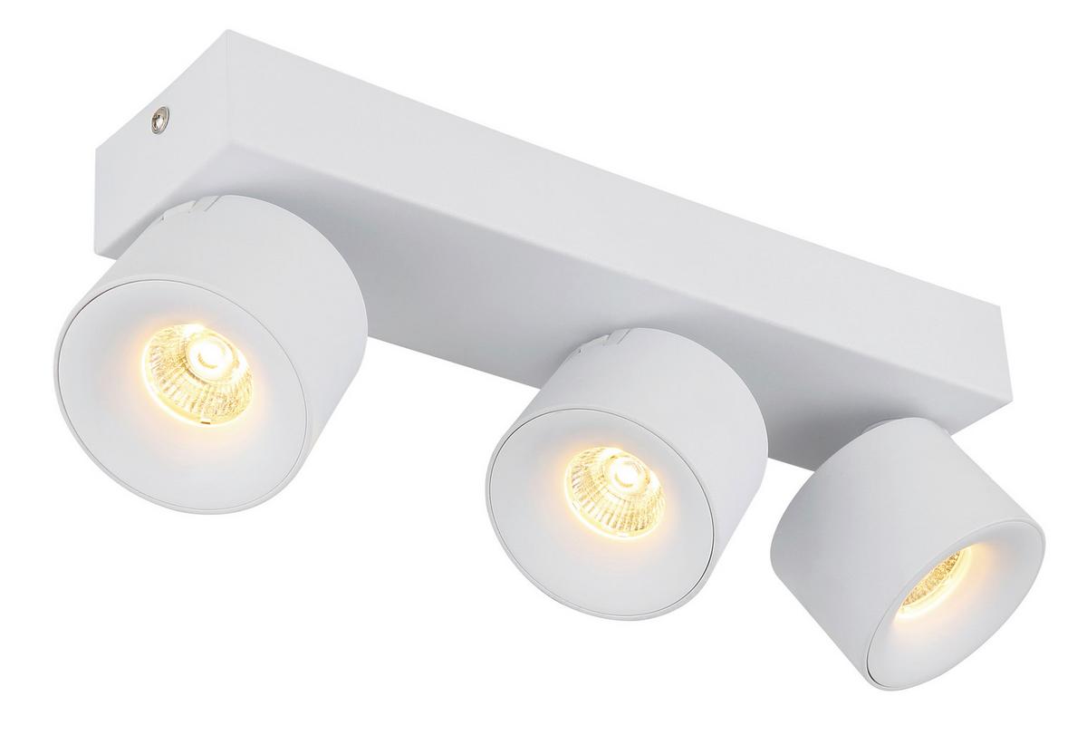 LED-Strahler 56961-3w - Transparent/Weiß, Design, Kunststoff/Metall (33/7,2/12cm) - Globo