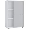 Aktenschrank Lona Grau, Weiß B: 70 Cm - Weiß/Grau, Design, Holzwerkstoff (70/110/39cm) - MID.YOU