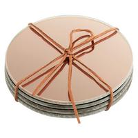 PODLOŽKA Mirror, P: 10,5cm - barva růžového zlata/barvy stříbra, sklo (10.5cm) - Trendline