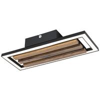 LED-Deckenleuchte Palono - Eichefarben/Schwarz, MODERN, Holz/Kunststoff (34/13/5,3cm) - Luca Bessoni