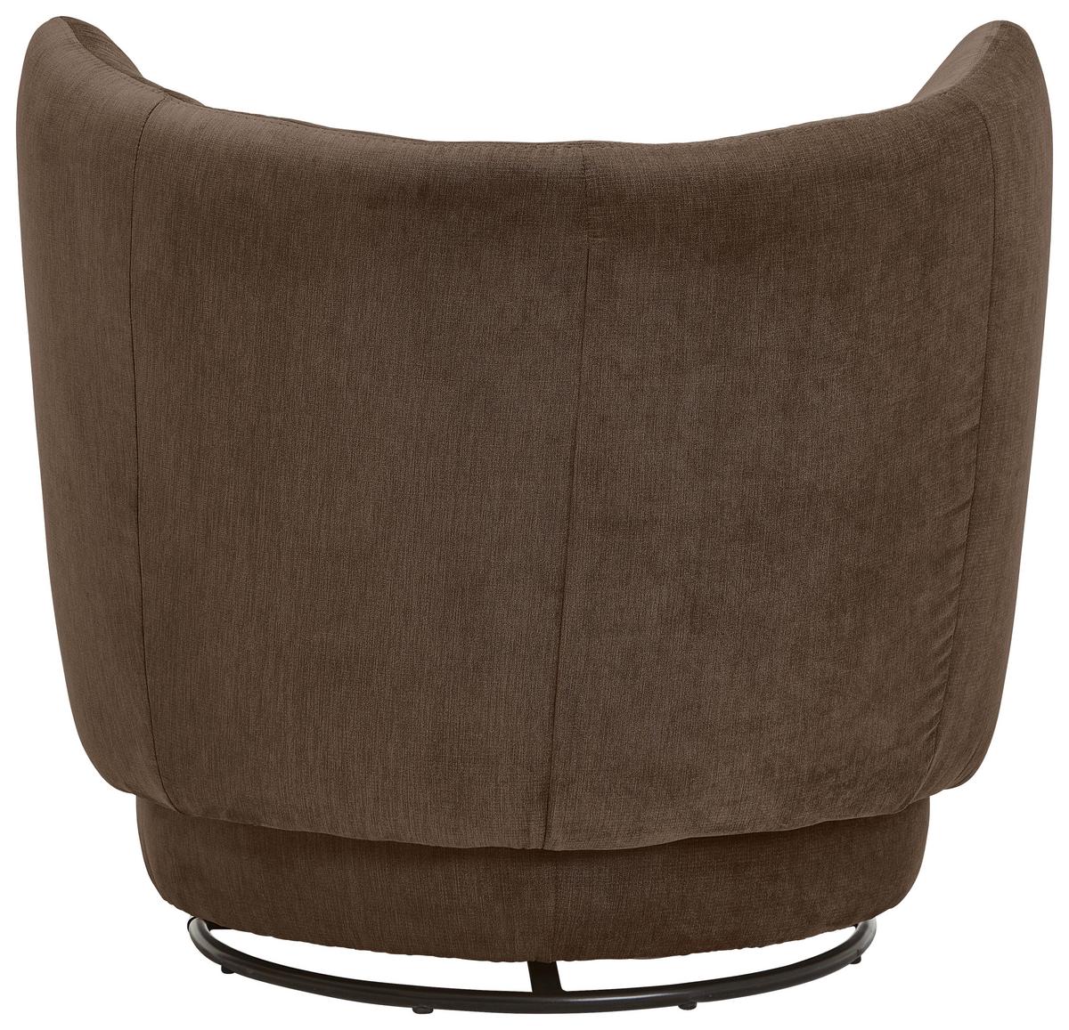 Sessel Boli Dunkelbraun B: 92 Cm - Dunkelbraun/Schwarz, Design, Textil (92/80/84cm) - Livetastic