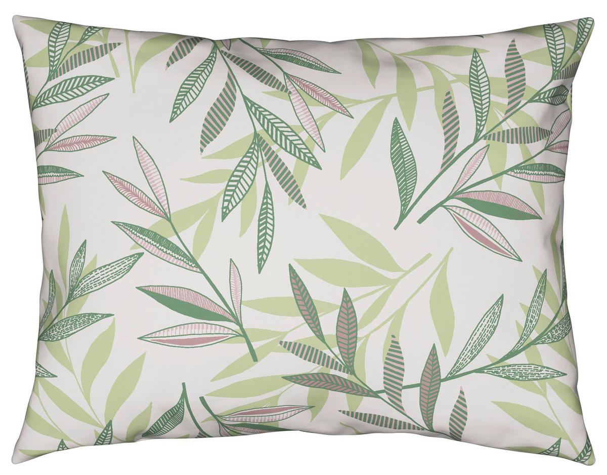 POSTEĽNÁ BIELIZEŇ STITCHED LEAVES - zelená/béžová, textil (140/200cm) - Modern Living