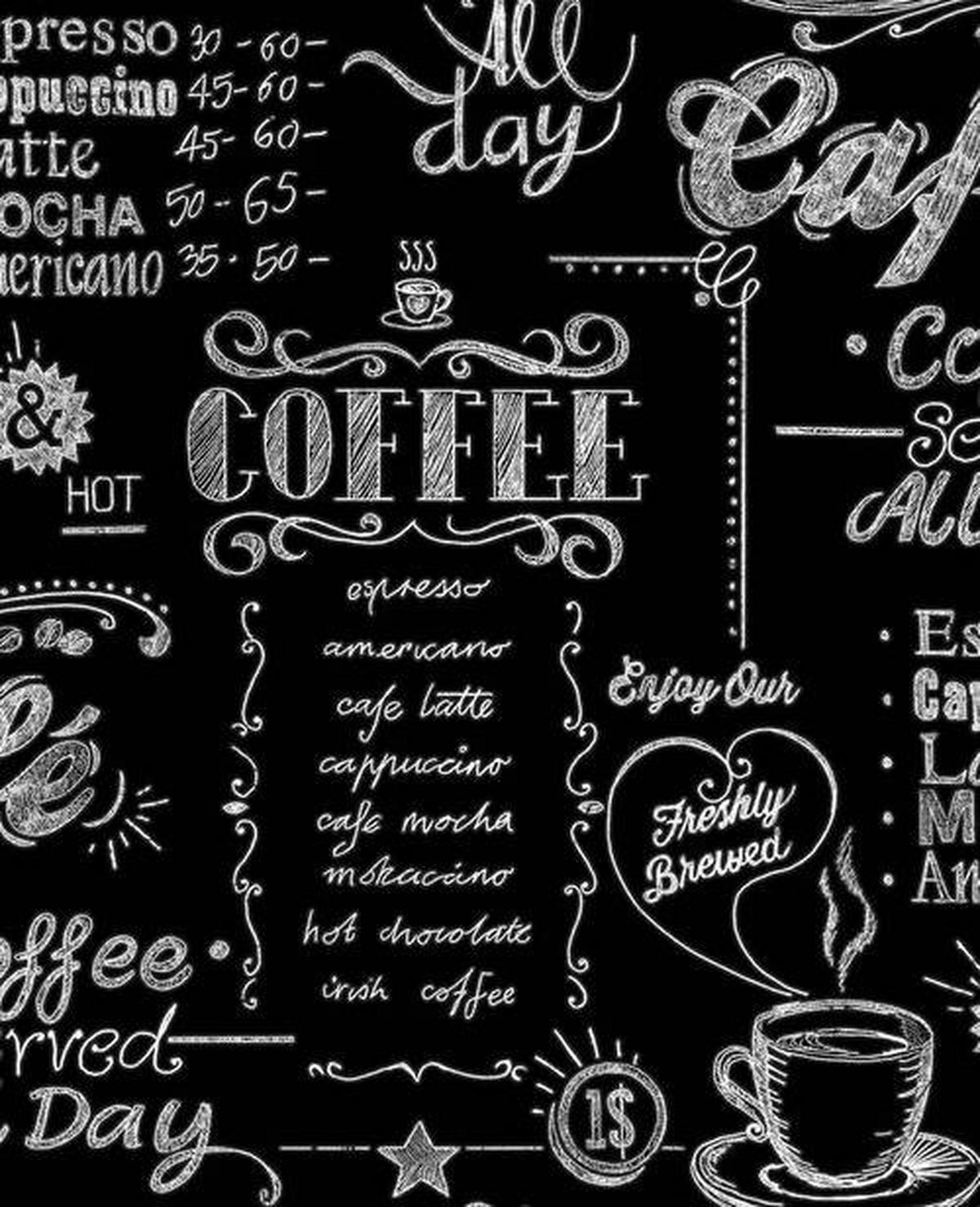 Vliestapete Kaffee Schwarz/Weiss - Schwarz/Weiß, Basics, Papier/Kunststoff (52/1000cm)