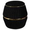 Hocker Doric 235 Schwarz/gold D: 51,5 Cm - Goldfarben/Schwarz, Design, Textil (51,5/53cm) - Kayoom
