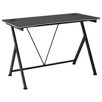 Gamingtisch Paul Schwarz B: 110 cm - Schwarz/Weiß, Trend, Holzwerkstoff/Metall (110/75/60cm)