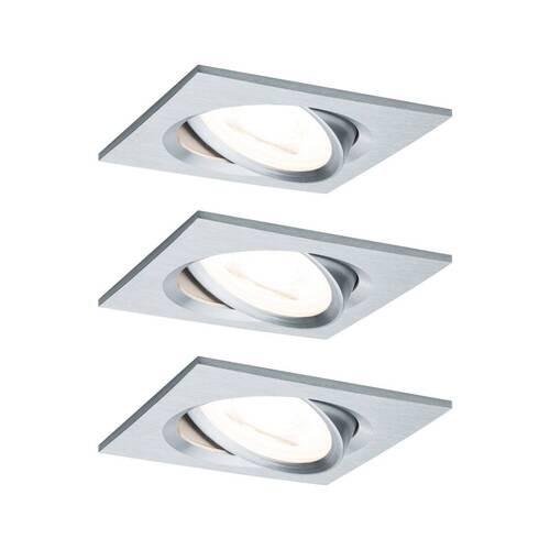 Deckenleuchte 3er-Set B: 8,4 cm, dimmbar, Rechteckig - Basics (8,4cm) - Paulmann