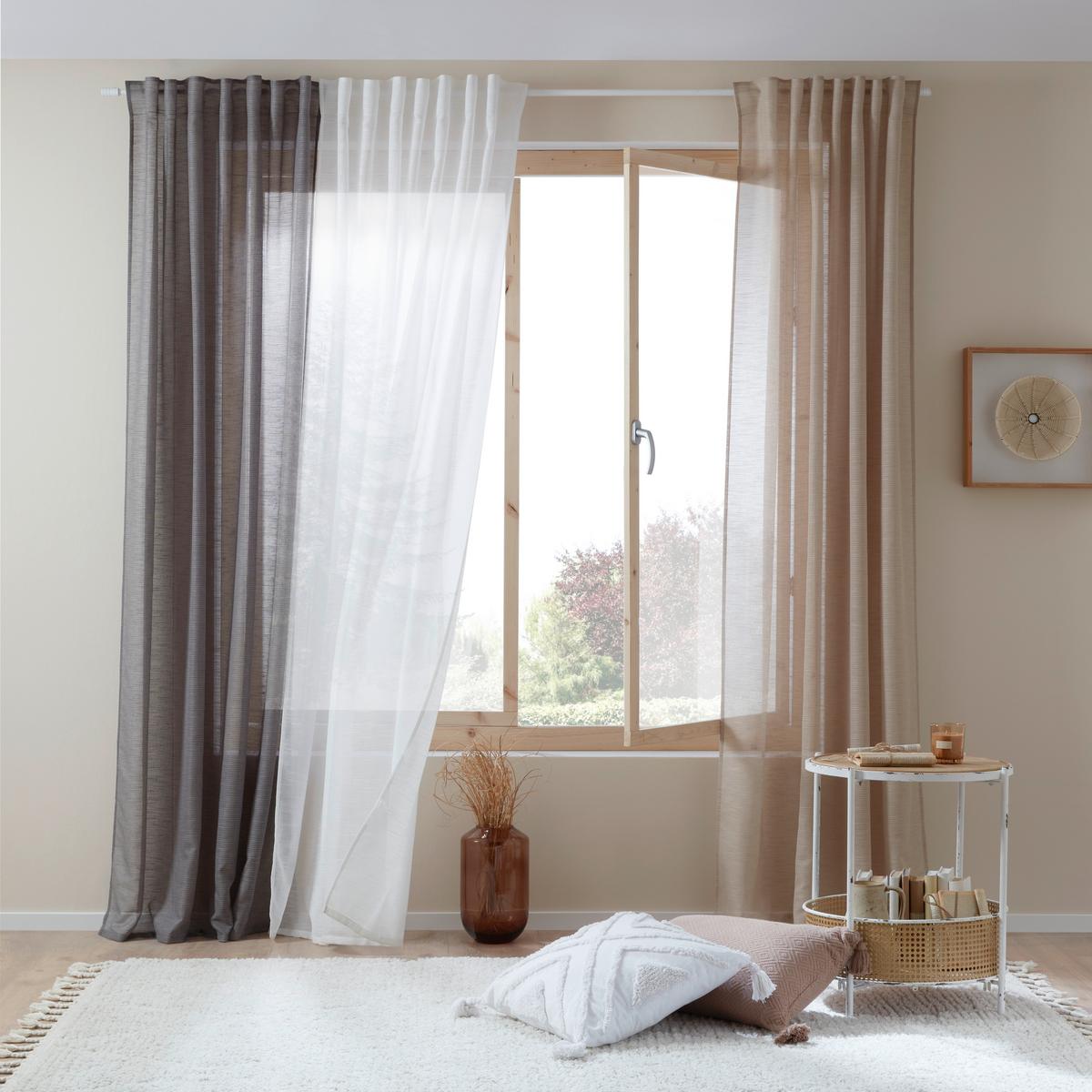 HOTOVÝ ZÁVES Eva, 140/255cm, biela - biela, Romantik / Landhaus, textil (140/255cm) - Premium Living