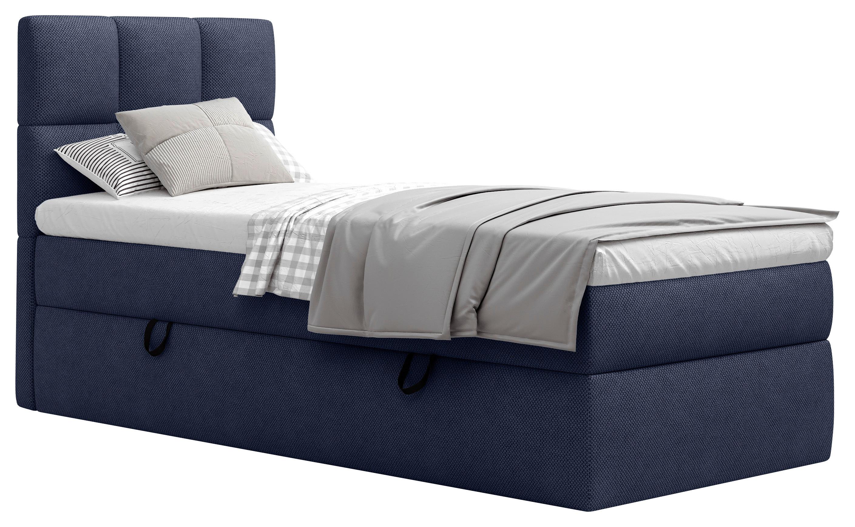 Boxbett Polly - Schwarz/Dunkelblau, MODERN, Holz/Holzwerkstoff (90/200cm) - MID.YOU
