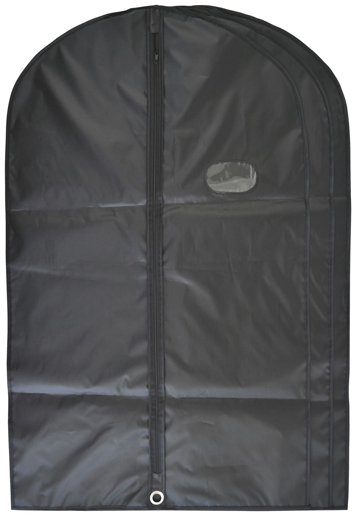 Kleidersack Marcel - Schwarz, KONVENTIONELL, Kunststoff/Textil (60/100cm) - Luca Bessoni