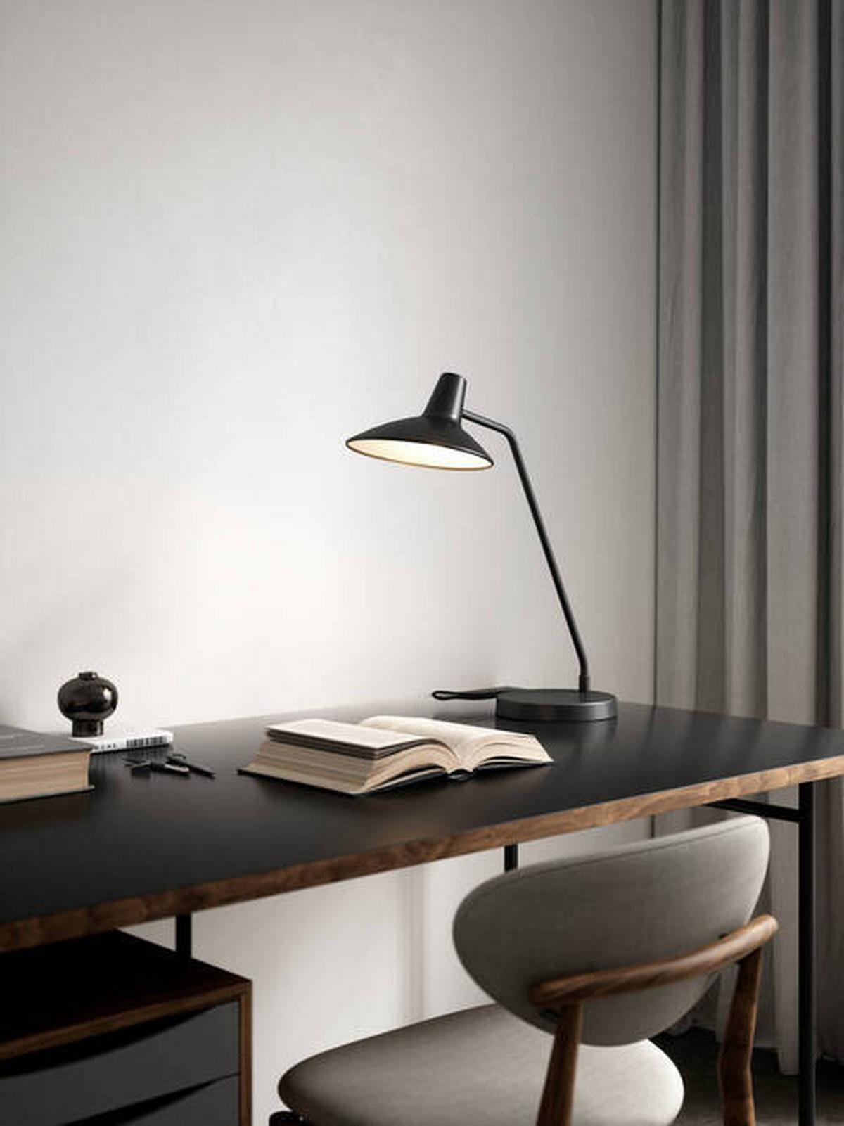 Tischleuchte Schwarz L: 54 cm - Schwarz, Design, Metall (54/23/55cm) - Nordlux