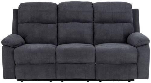 3-Sitzer-Sofa Mora - Dunkelgrau/Schwarz, KONVENTIONELL, Textil (196,5/98/95cm) - MID.YOU