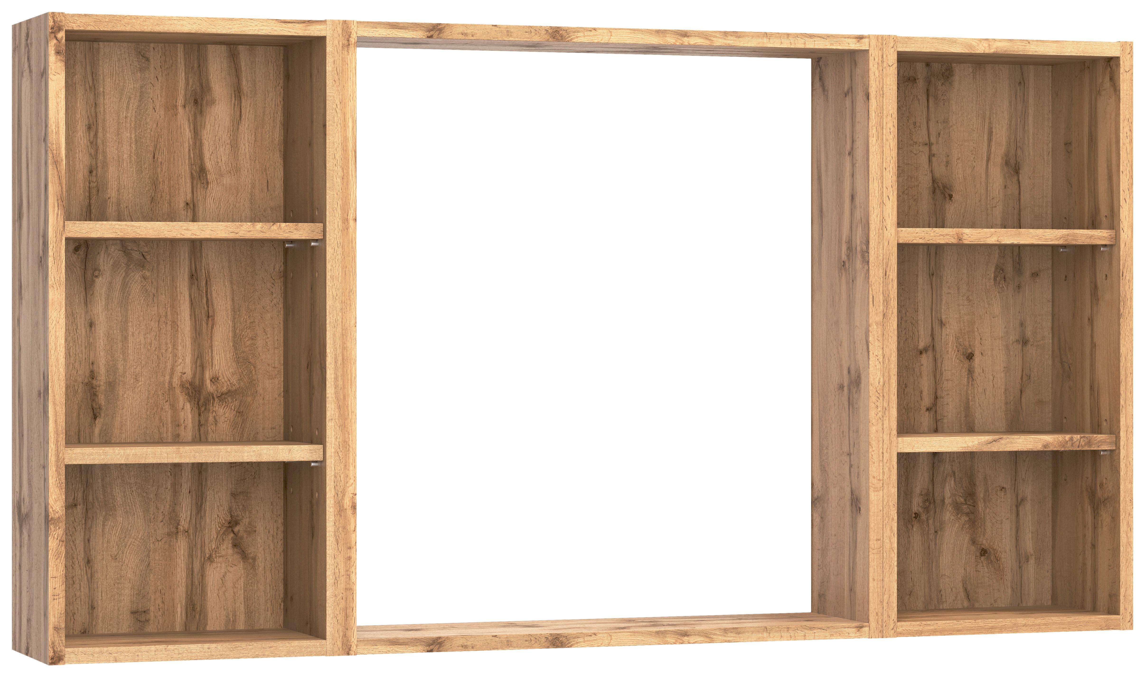 Wandspiegel Arosa rechteckig 120x64 cm Holzrahmen - Eiche Wotan, MODERN, Glas/Holzwerkstoff (120/64/18cm) - Held